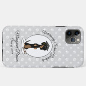 Coques Case-Mate iPhone Dachshund (noir et bronzé) - chien mignon (Dos (Horizontal))