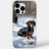 Coques Case-Mate iPhone Dachshund Qu'Il Neige Noël (Verso)