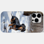 Coques Case-Mate iPhone Dachshund Qu'Il Neige Noël (Verso (horizontal))
