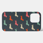 Coques Case-Mate iPhone Dachshund Silhouettes Wiener Amoureux des chiens (Verso (horizontal))