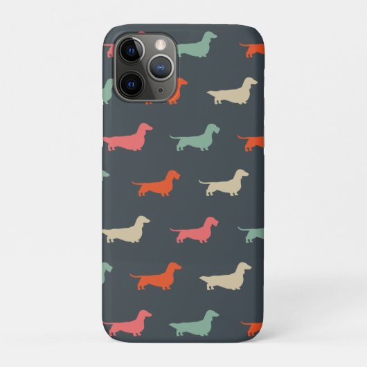 Coques Case-Mate iPhone Dachshund Silhouettes Wiener Amoureux des chiens (Dos)