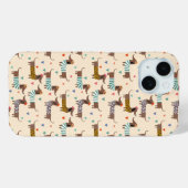 Coques Case-Mate iPhone Dachshunds amusants en Casquette et pulls (Verso (horizontal))