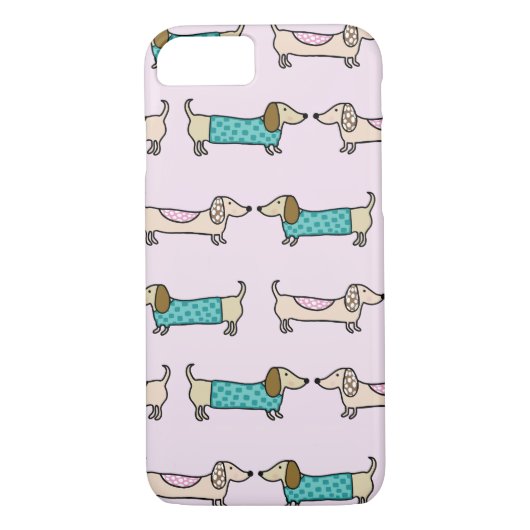 Coques Case-Mate iPhone Dachshunds mignons (Dos)