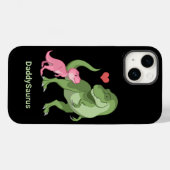 Coques Case-Mate iPhone DaddySaurus Tyranosaurus Rex & Baby Girl Dino (Verso (horizontal))