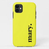 Coques Case-Mate iPhone Daffodil Jaune Couleur Solide Nom élégant (Dos)