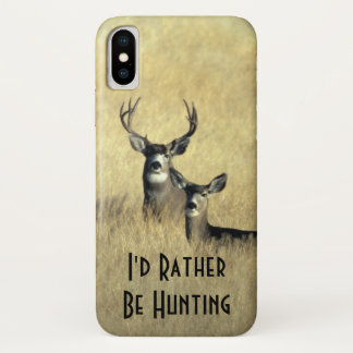 Coque iPhone X Daine masculine de mâle de cerfs communs de mule