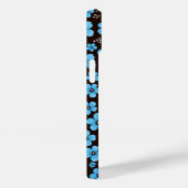 Coques Case-Mate iPhone Dainty Sky Blue Floral Chintz Pattern Black iPhone (Verso / Droite)