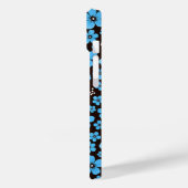 Coques Case-Mate iPhone Dainty Sky Blue Floral Chintz Pattern Black iPhone (Verso / Gauche)