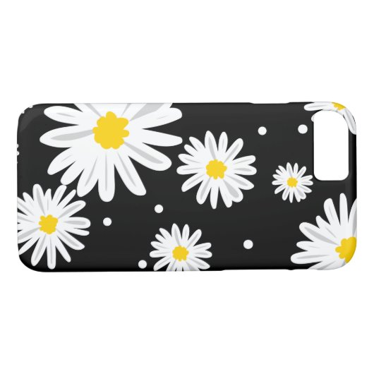 Coques Case-Mate iPhone Daisers en noir (Dos (Horizontal))