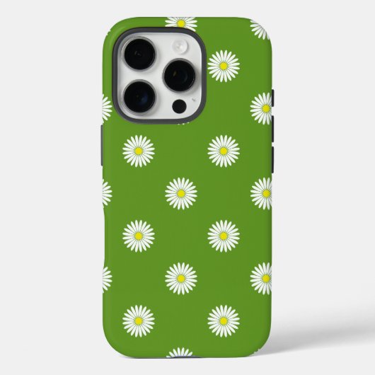 Coques Case-Mate iPhone Daisies Motif illustratif sur Vert (Verso)
