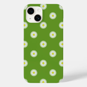 Coque Pour iPhone 14 Daisies Motif illustratif sur Vert