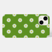 Coques Case-Mate iPhone Daisies Motif illustratif sur Vert (Verso (horizontal))