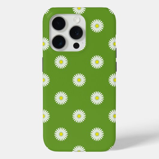 Coques Case-Mate iPhone Daisies Motif illustratif sur Vert (Verso)