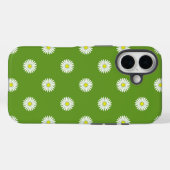 Coques Case-Mate iPhone Daisies Motif illustratif sur Vert (Verso (horizontal))