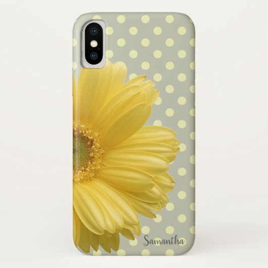 Coques Case-Mate iPhone Daisy adorable, Fleur, Points -Personnalisé (Dos)
