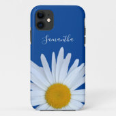 Coques Case-Mate iPhone Daisy Blue Elegant White Script Coque-Mate iPhone  (Dos)