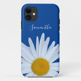 Case-Mate iPhone Case Daisy Blue Elegant White Script Coque-Mate iPhone 