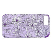 Coques Case-Mate iPhone Daisy Chrysanthemum, fleurs en fleurs ultra violet (Dos (Horizontal))