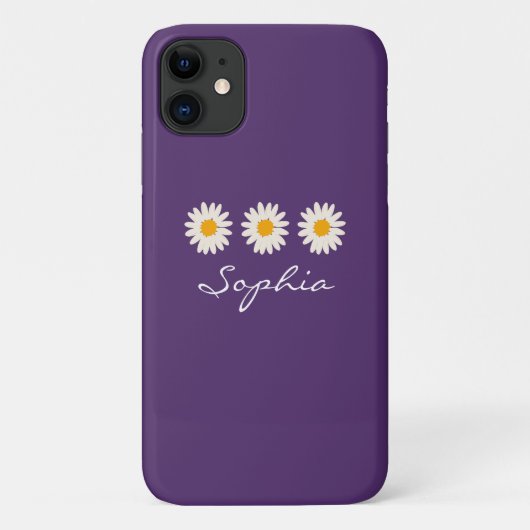Coques Case-Mate iPhone Daisy Flower nom personnalisé (Dos)