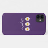 Coques Case-Mate iPhone Daisy Flower nom personnalisé (Dos (Horizontal))