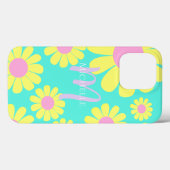 Coques Case-Mate iPhone Daisy Green Aqua (Verso (horizontal))