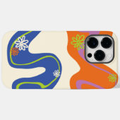 Coques Case-Mate iPhone Daisy Groove Bleu, orange, violet, vert et crème (Verso (horizontal))