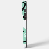 Coques Case-Mate iPhone Daisy Groove en vert, noir et blanc (Verso / Gauche)
