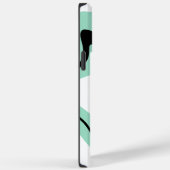 Coques Case-Mate iPhone Daisy Groove en vert, noir et blanc (Verso / Droite)