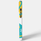 Coques Case-Mate iPhone Daisy Groove - Turquoise et jaune (Verso / Gauche)