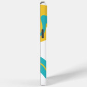 Coques Case-Mate iPhone Daisy Groove - Turquoise et jaune (Verso / Droite)