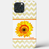 Coques Case-Mate iPhone Daisy Jaune avec Motif Chevron (Verso)