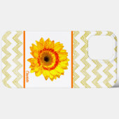 Coques Case-Mate iPhone Daisy Jaune avec Motif Chevron (Verso (horizontal))