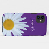 Coques Case-Mate iPhone Daisy Purple White Script (Dos (Horizontal))