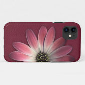 Coques Case-Mate iPhone Daisy Rouge sur Impression Cuir Vin (Dos (Horizontal))