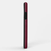 Coques Case-Mate iPhone Daisy Rouge sur Impression Cuir Vin (Dos/Droite)