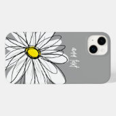 Coques Case-Mate iPhone Daisy tendance avec gris et jaune (Verso (horizontal))