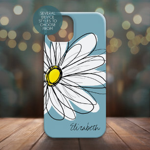 Etui iPhone Case-Mate Daisy tendance Floral Illustration Nom personnalis