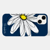 Coques Case-Mate iPhone Daisy tendance Floral Illustration Nom personnalis (Verso (horizontal))
