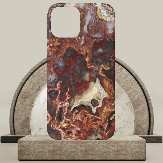 Coques Case-Mate iPhone Dalle de cristal de pierre d'agate de mousse esthé