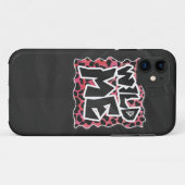 Coques Case-Mate iPhone Dalmatie Noir et Rouge avec moi sauvage (Dos (Horizontal))