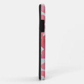 Coques Case-Mate iPhone Dalmatie rose et blanc avec monogramme (Dos/Droite)