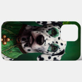 Coques Case-Mate iPhone Dalmatien en tenue de la Saint-Patrick (Verso (horizontal))