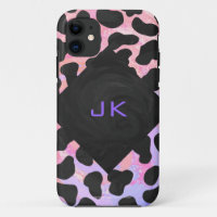 Dalmatien Monogramme Noir et Rose