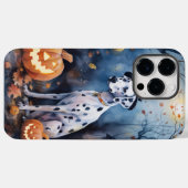 Coques Case-Mate iPhone Dalmation d'Halloween avec effroi Citrouille (Verso (horizontal))