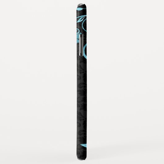 Coques Case-Mate iPhone Damas Bleu Noir Et Fils (Dos/Droite)