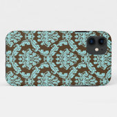 Coques Case-Mate iPhone Damas Brown et bleu (Dos (Horizontal))