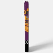 Coques Case-Mate iPhone Damas d'aubergine orange personnalisée (Verso / Gauche)