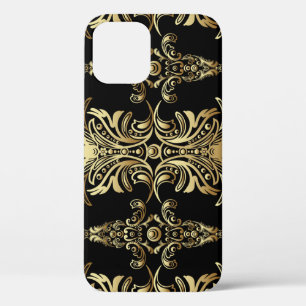 Case-Mate iPhone Case Damas d'or, Motif floral arabesque.