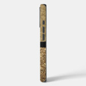 Coques Case-Mate iPhone Damas d'or, ruban et Parties scintillant (Verso / Gauche)