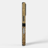 Coques Case-Mate iPhone Damas d'or, ruban et Parties scintillant (Verso / Droite)